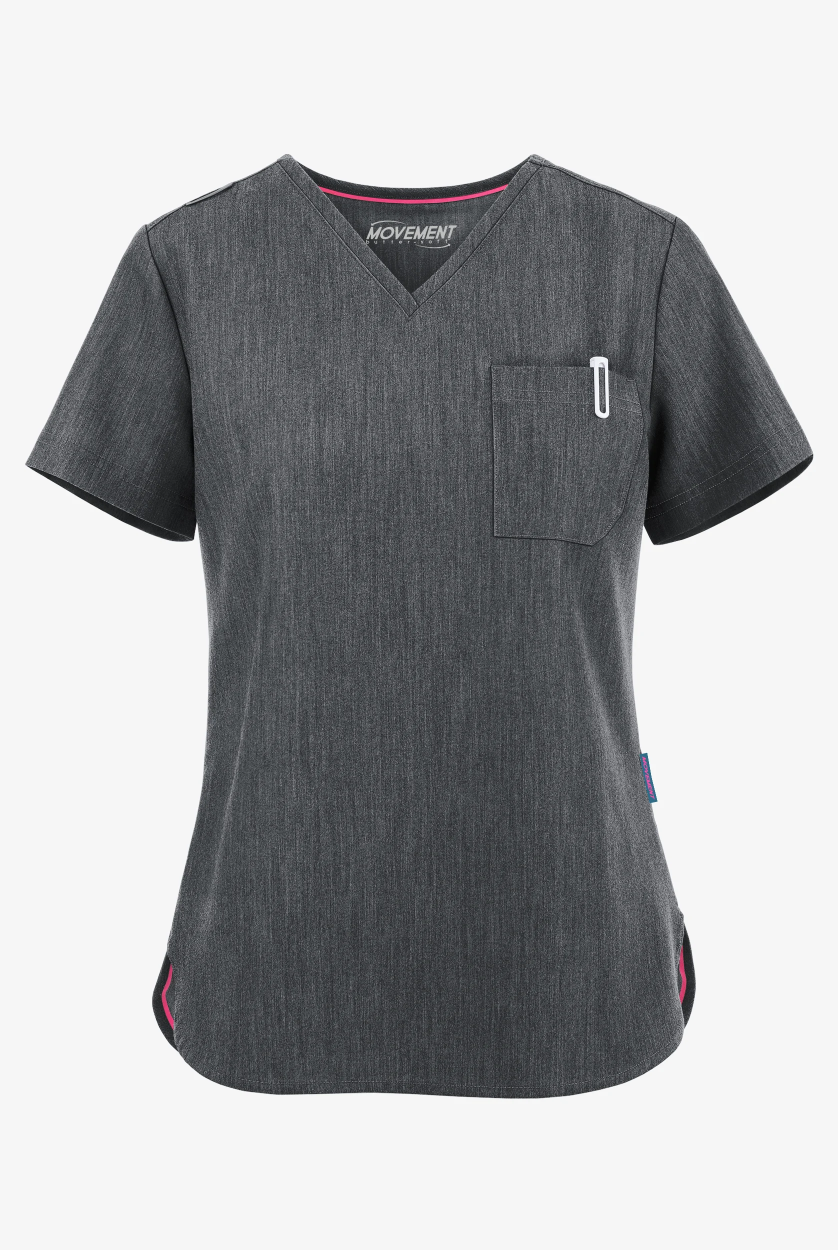MOVEMENT by Butter-Soft Ceti Women's 1-Pocket V-Neck Tuck-In STRETCH Scrub Top