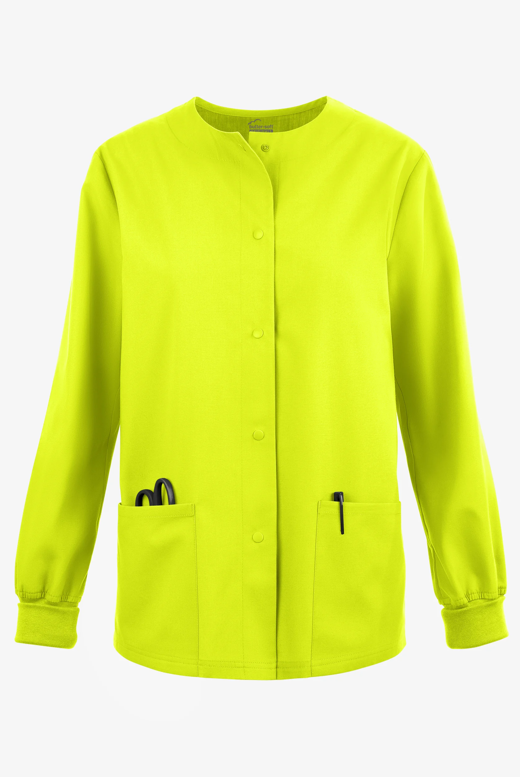 Butter-Soft Originals Women's 3-Pocket Warm-up Scrub Jacket