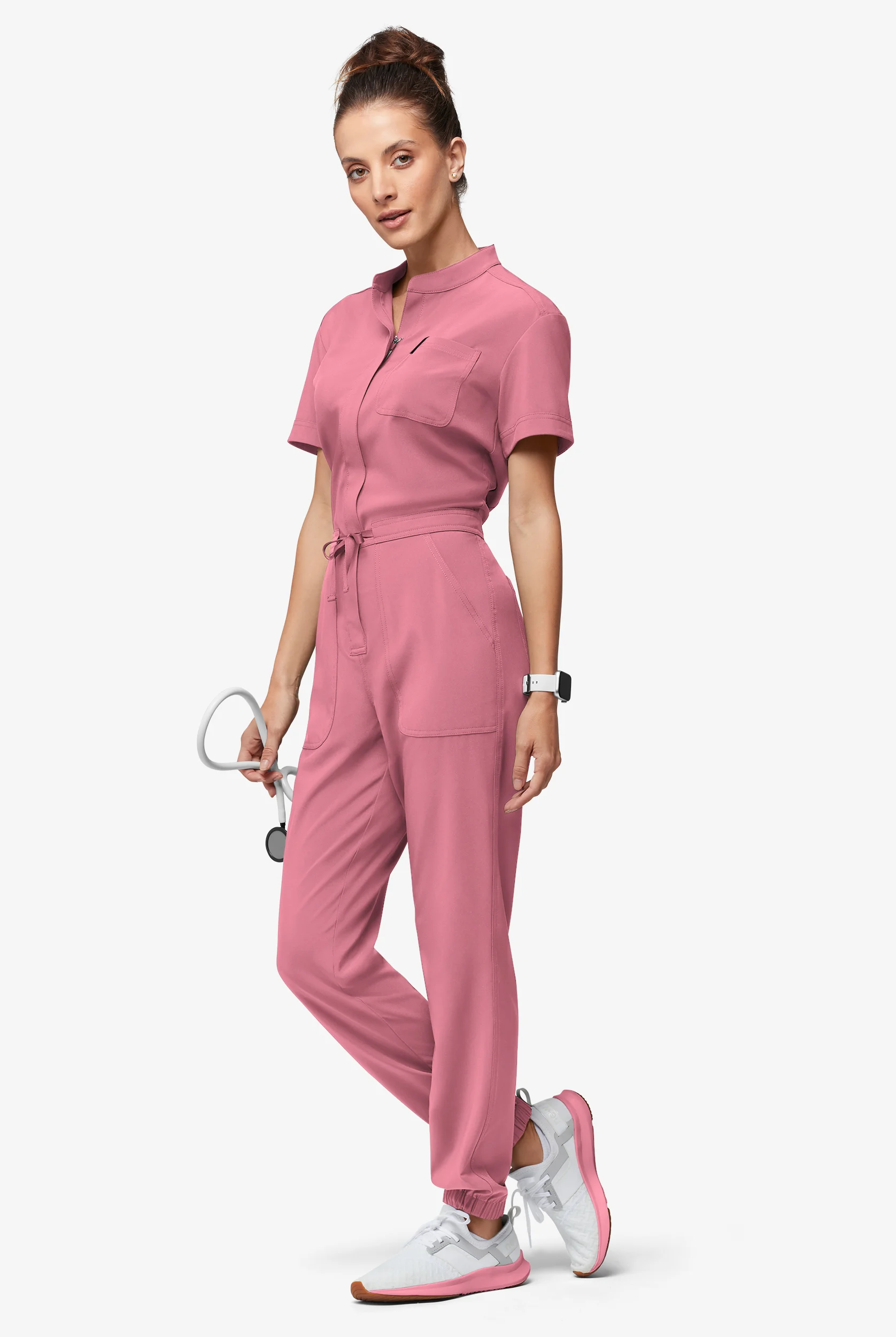 Easy STRETCH Allie Women's 6-Pocket Short Sleeve Jumpsuit