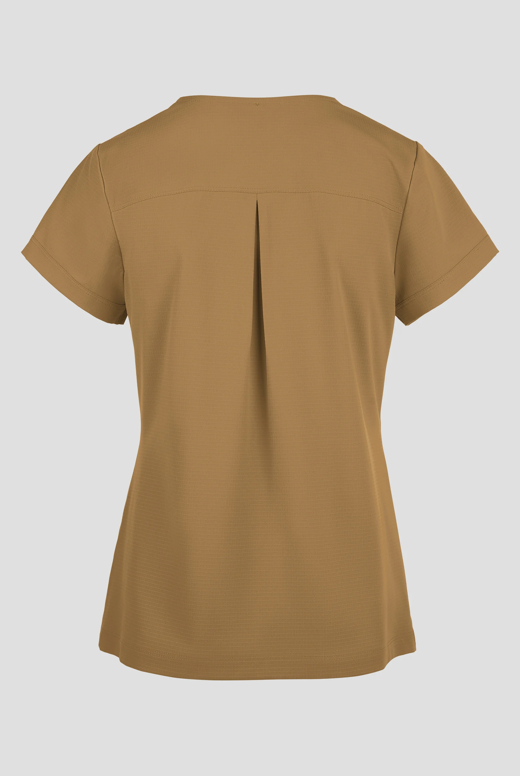 Skechers by Barco Ripstop Trek Women's 2-Pocket STRETCH Rounded Zip Neck Tuck In Scrub Top