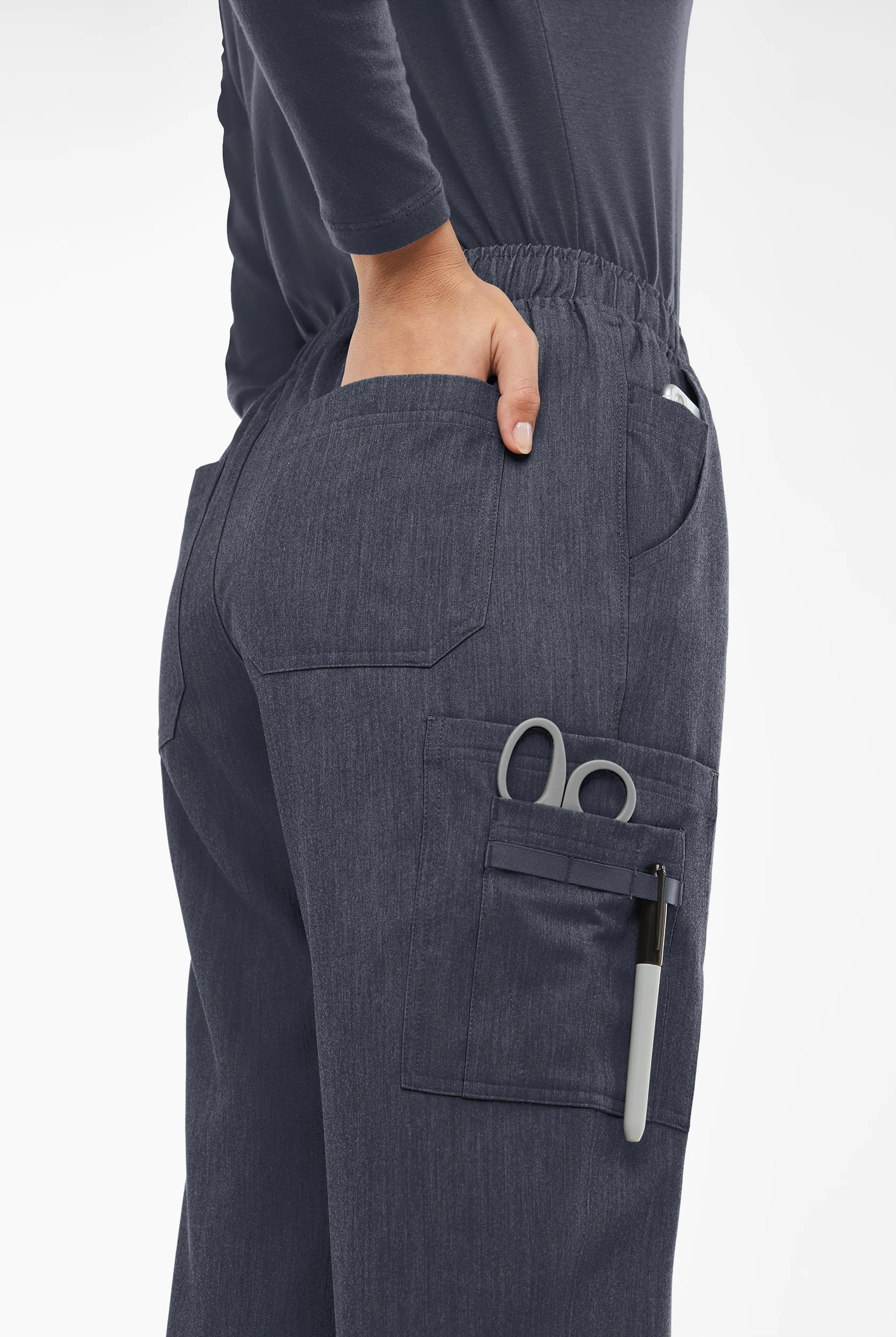 MOVEMENT by Butter-Soft Rigel Women's 9-Pocket Interior Drawstring STRETCH Scrub Pants - Tall