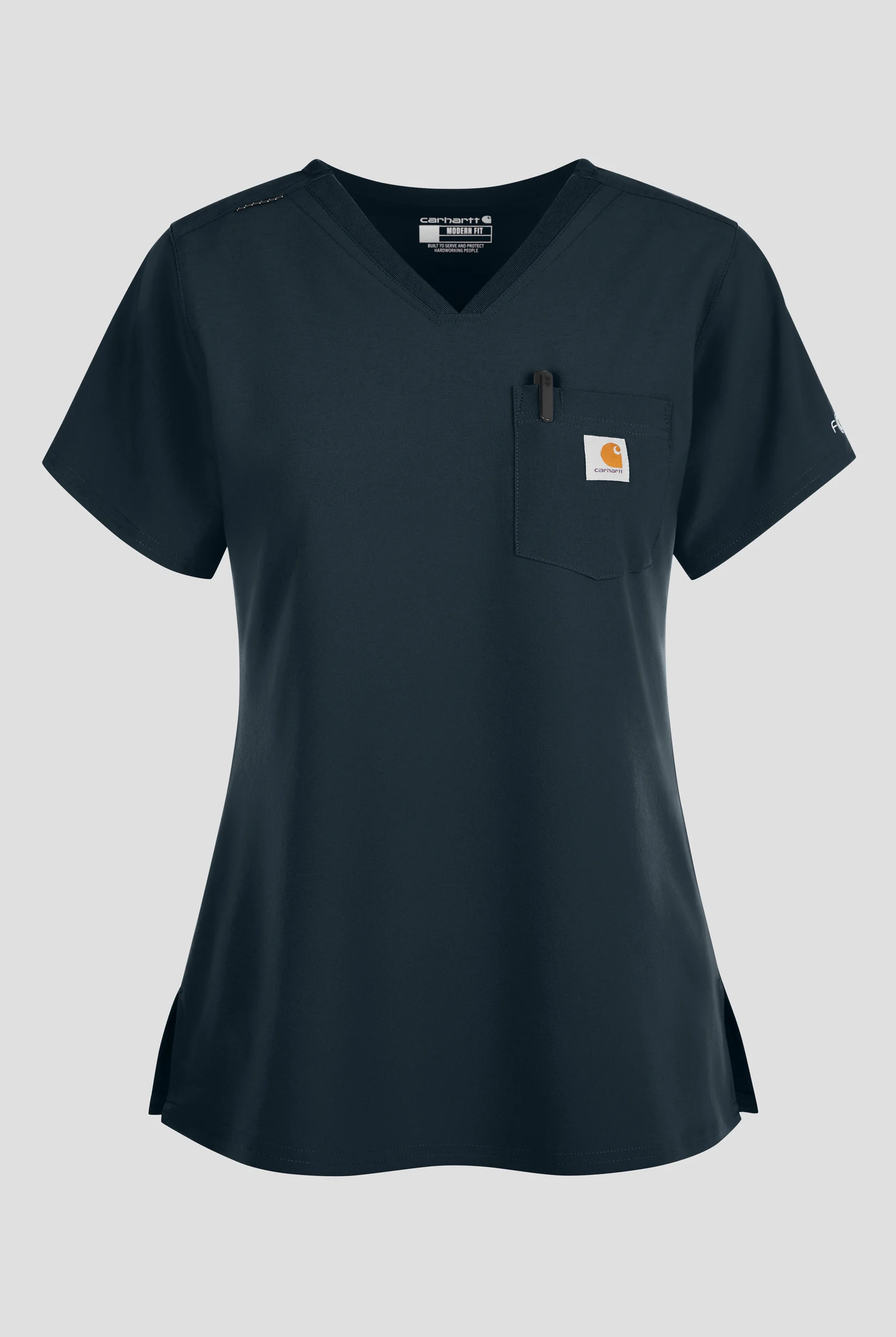 Carhartt Cross-Flex Force Women's 1-Pocket STRETCH Knit Panel Tuck In Scrub Top