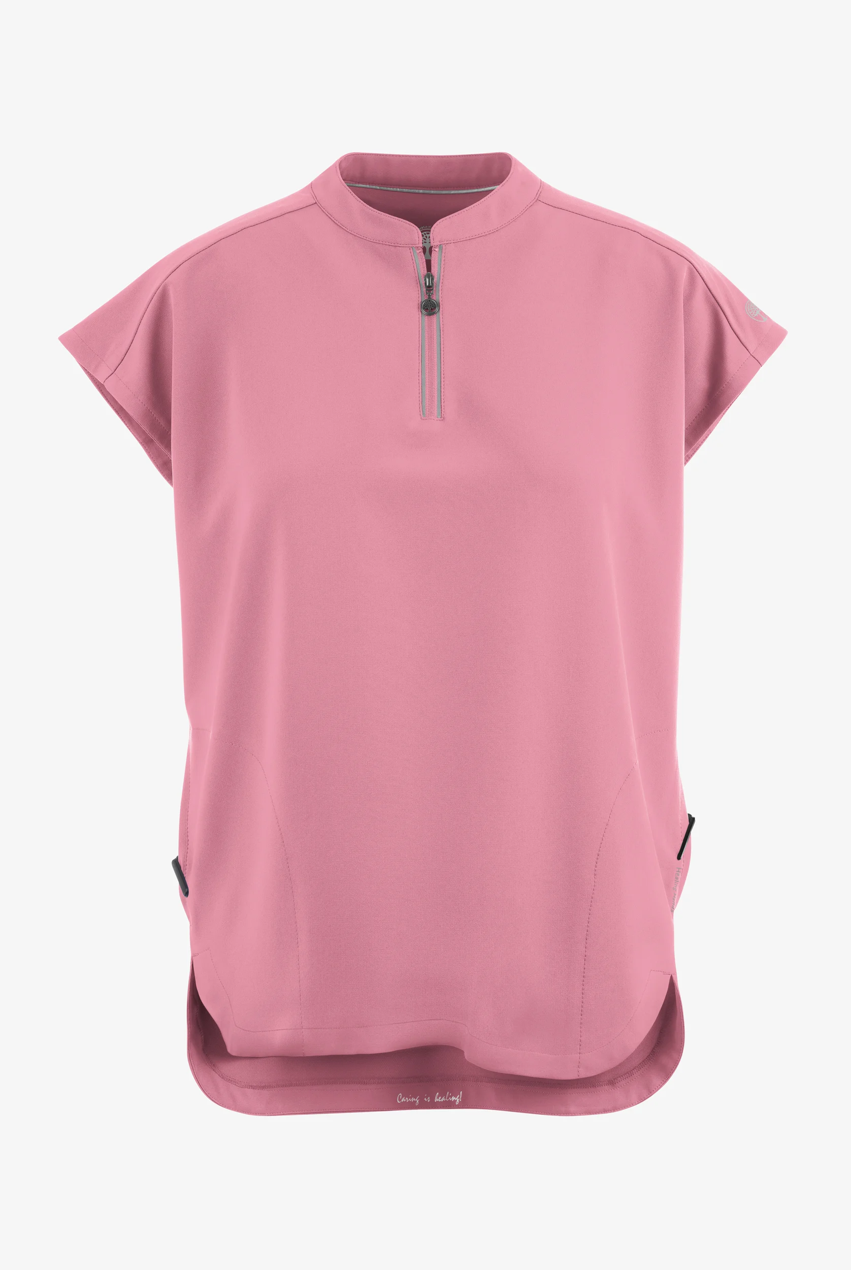 Healing Hands 360 Sandy Women's 2-Pocket STRETCH Dolman Sleeve Zip Mandarin Collar Scrub Top