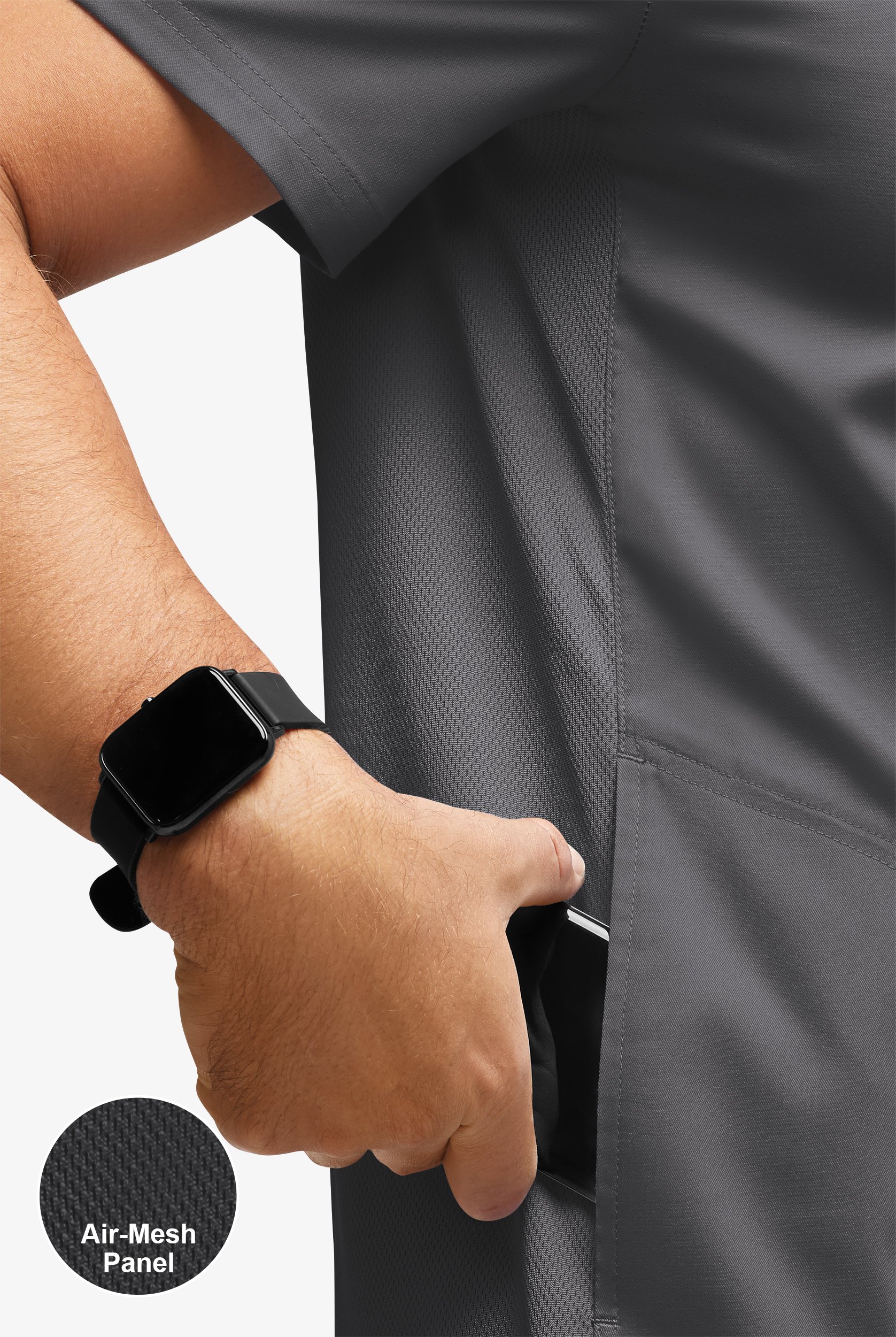 Camisa m&eacute;dica UA Advantage STRETCH con paneles de malla y 5 bolsillos para hombre