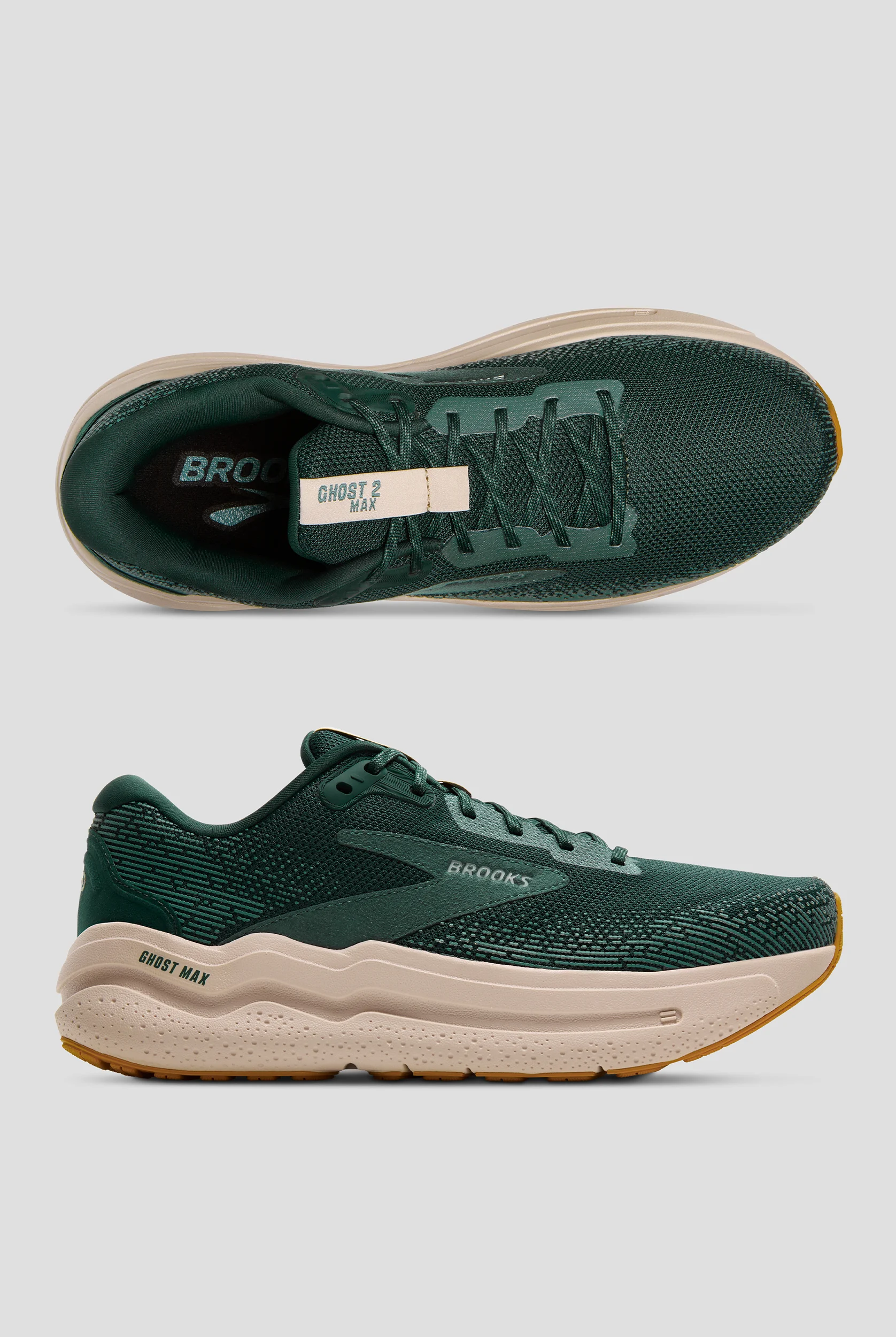 Zapatillas deportivas Brooks Ghost Max 2 Pine Grove/North Atlantic/Grey con cordones para hombre