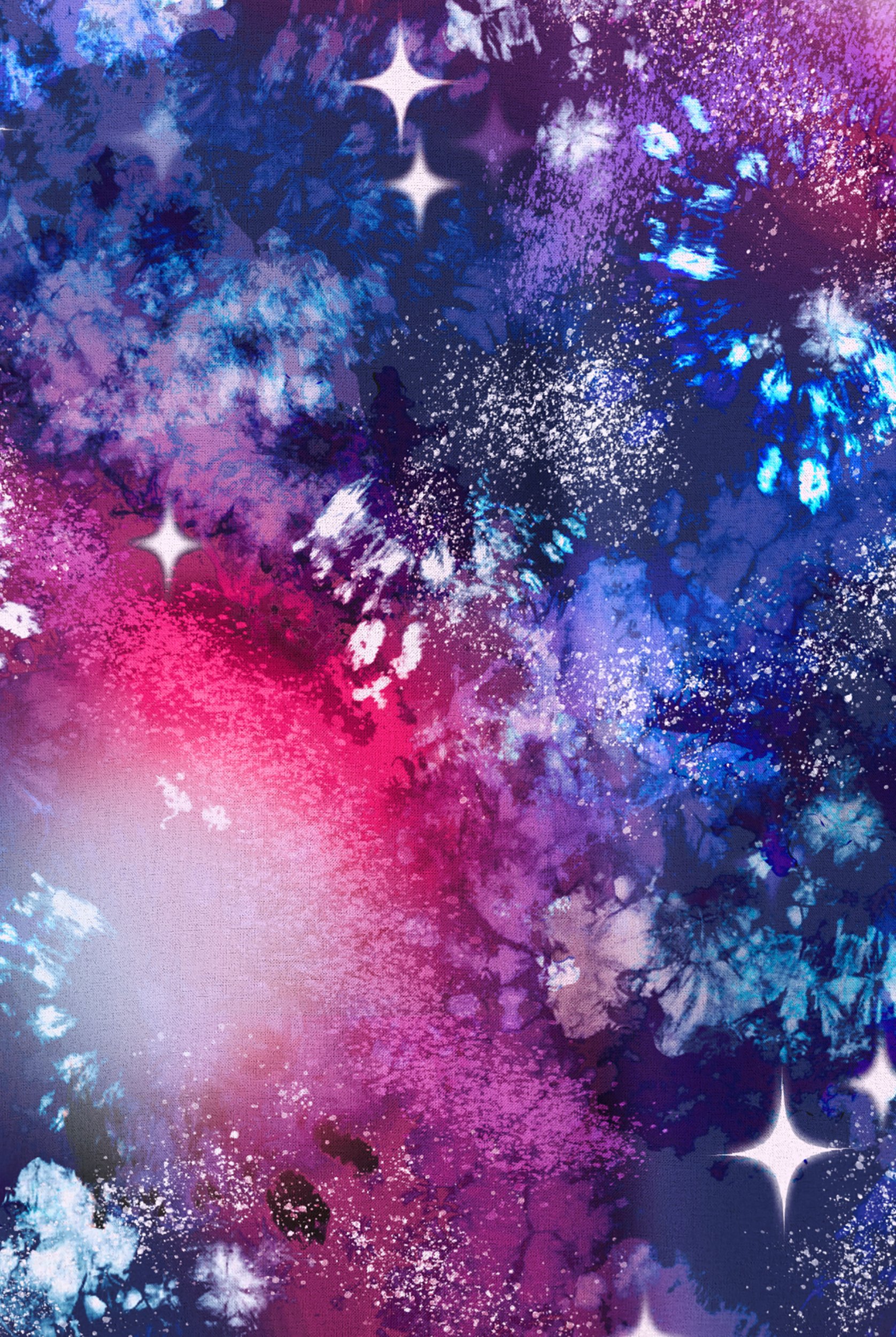 Blusa médica estampada Easy STRETCH Cosmos Navy con cuello en V y 2 bolsillos para mujer