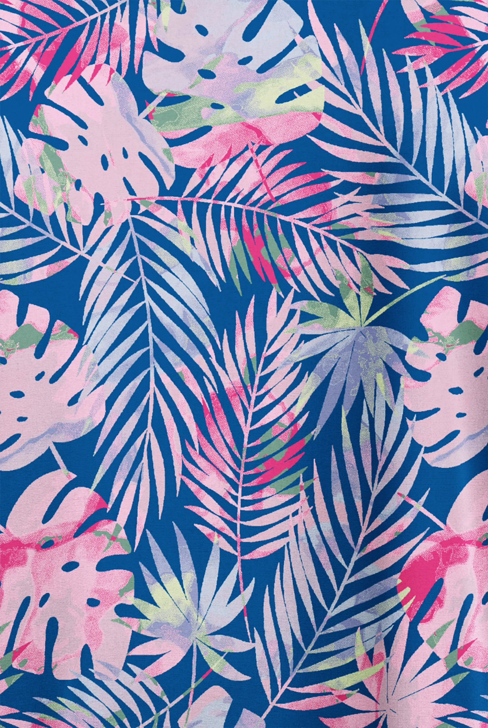 Butter-Soft Originals Tropical Garden Royal Women's 6-Pocket Scallop Neck Print Scrub Top