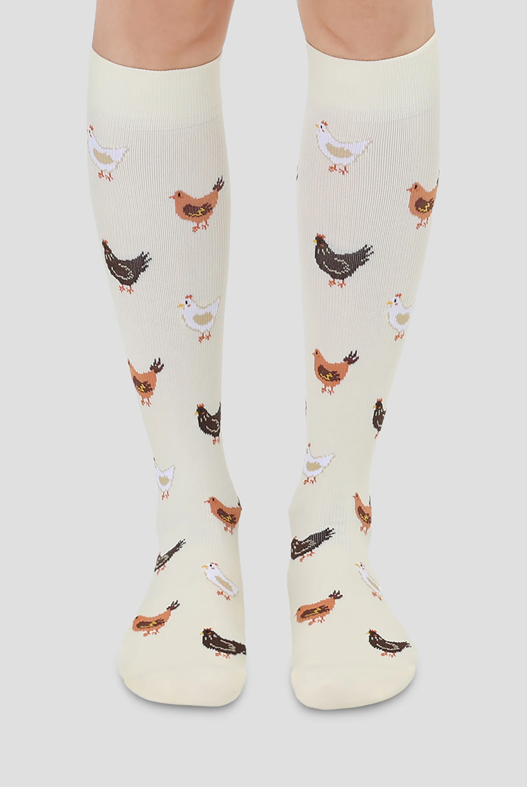 Living Royal Chickens Women's 15-20 mmHg Moderate Compression Socks