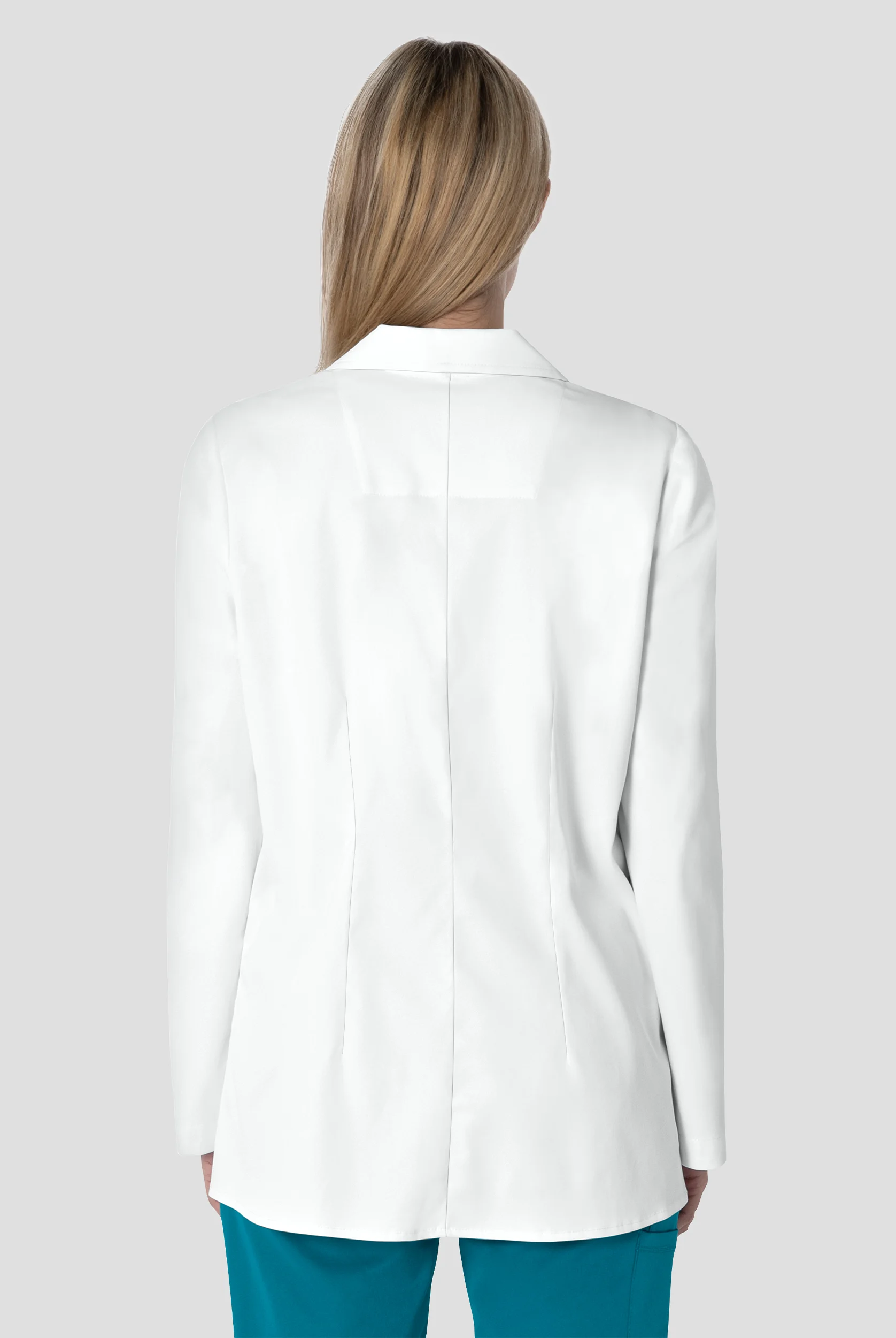 Bata de consulta Healing Hands the White Coat Minimalist Flo con 3 botones y 5 bolsillos para mujer