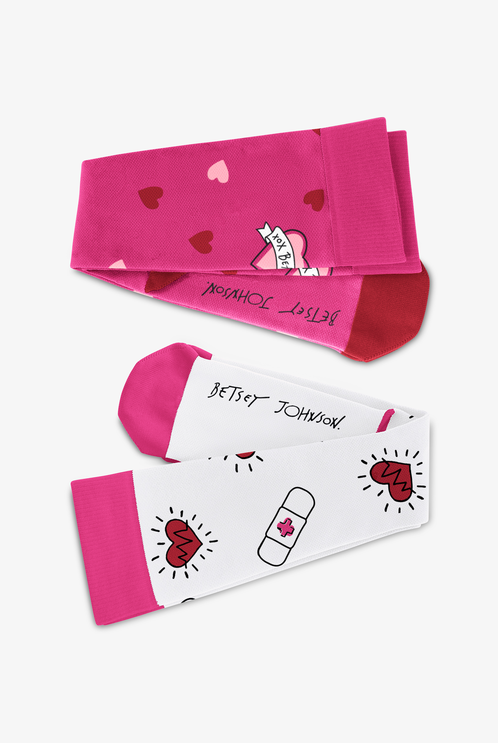 Betsey Johnson Love and Care Women's 2-Pack 15-20 mmHg Moderate Compression Socks