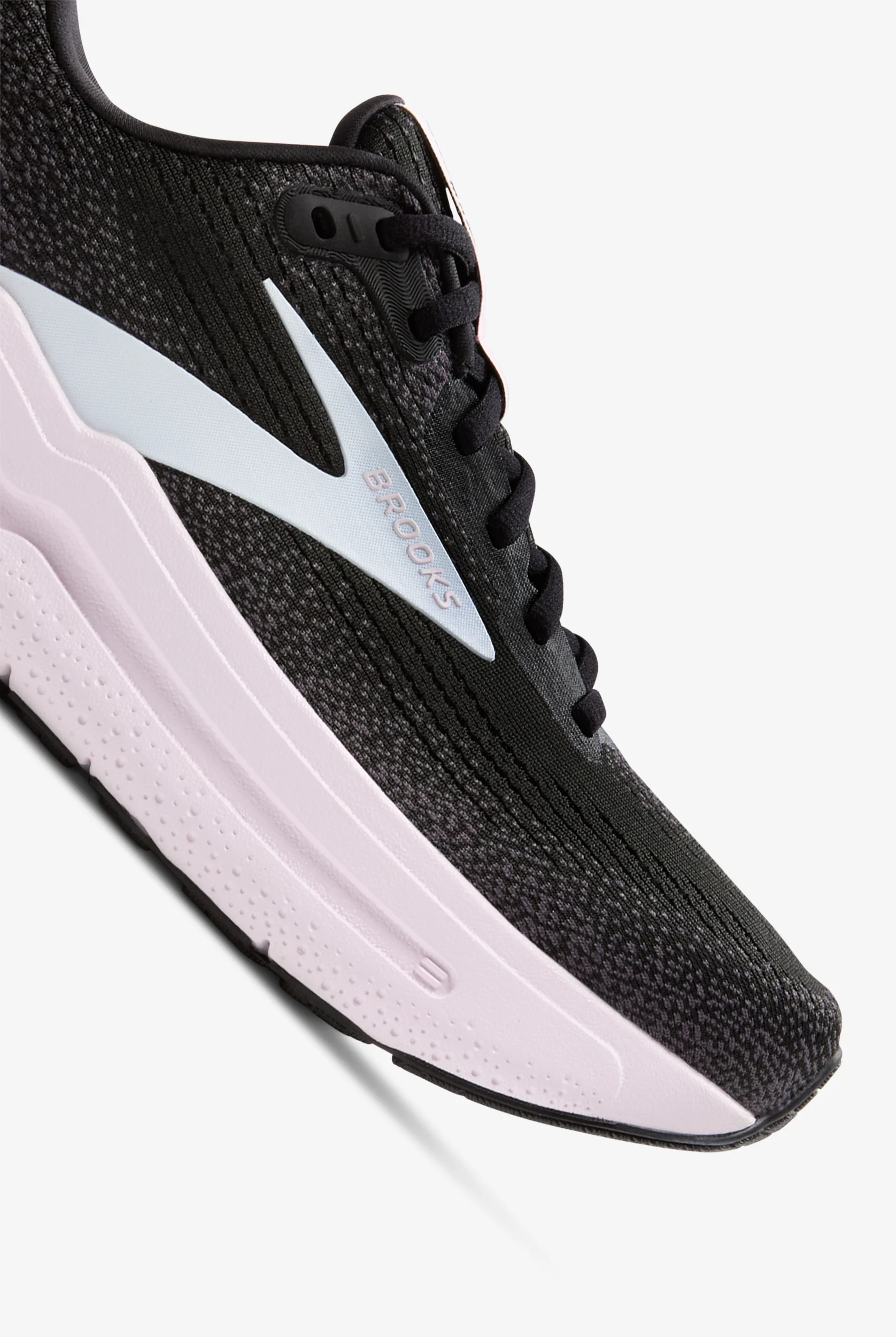 Brooks Women's Ghost Max 2 Black/White/Orchid Ice Athletic Lace Up Shoes