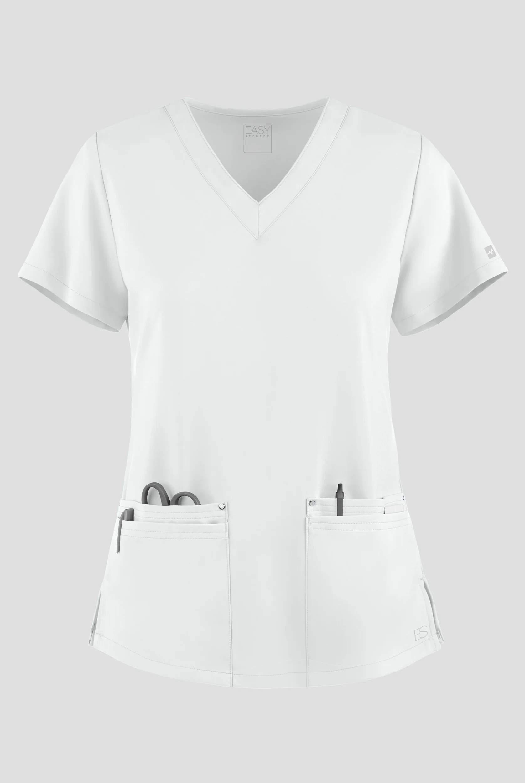 Easy STRETCH Lina Mitered Women's 4-Pocket V-Neck Scrub Top