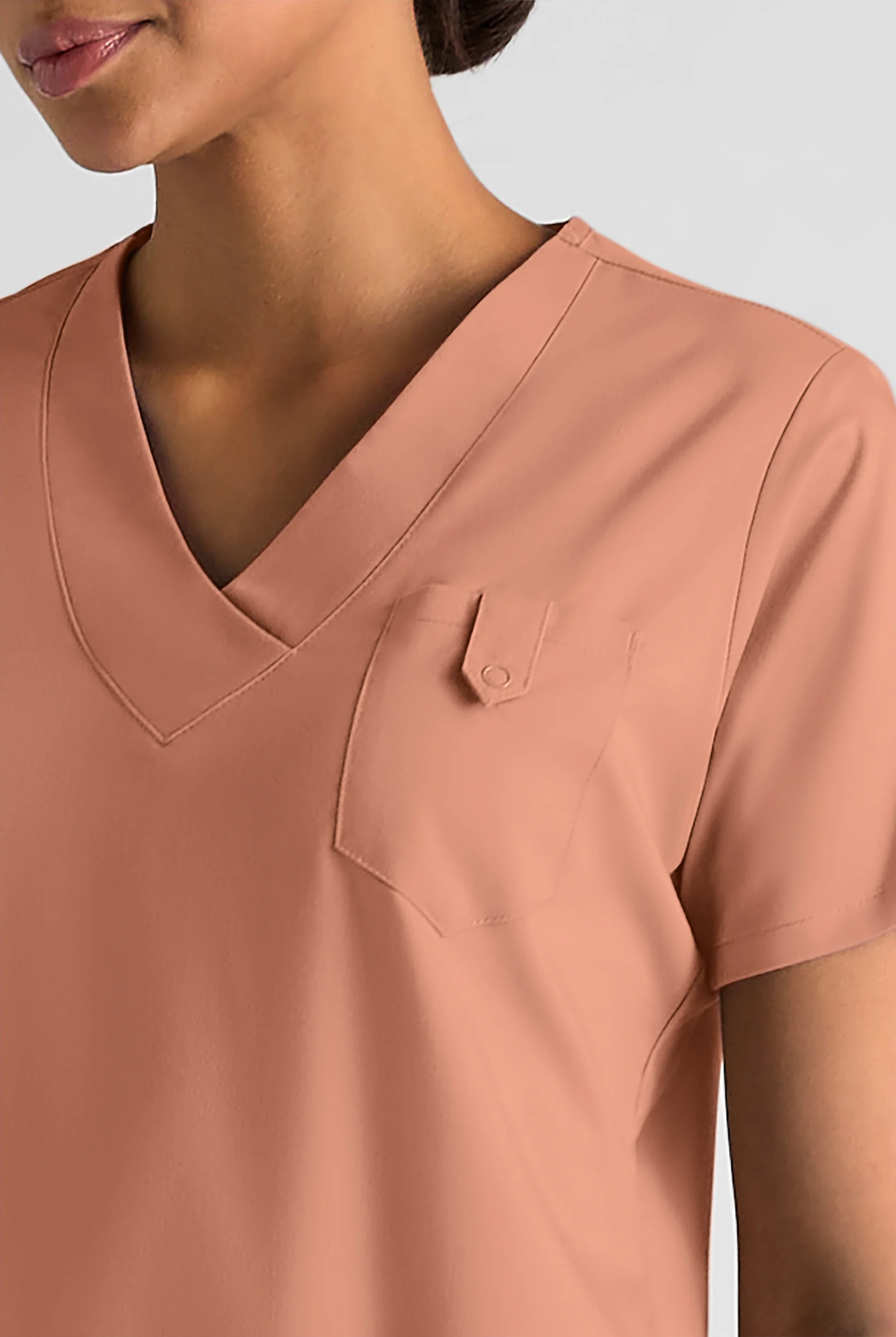 Butter-Soft STRETCH Women's 6-Pocket V-Neck Scrub Top