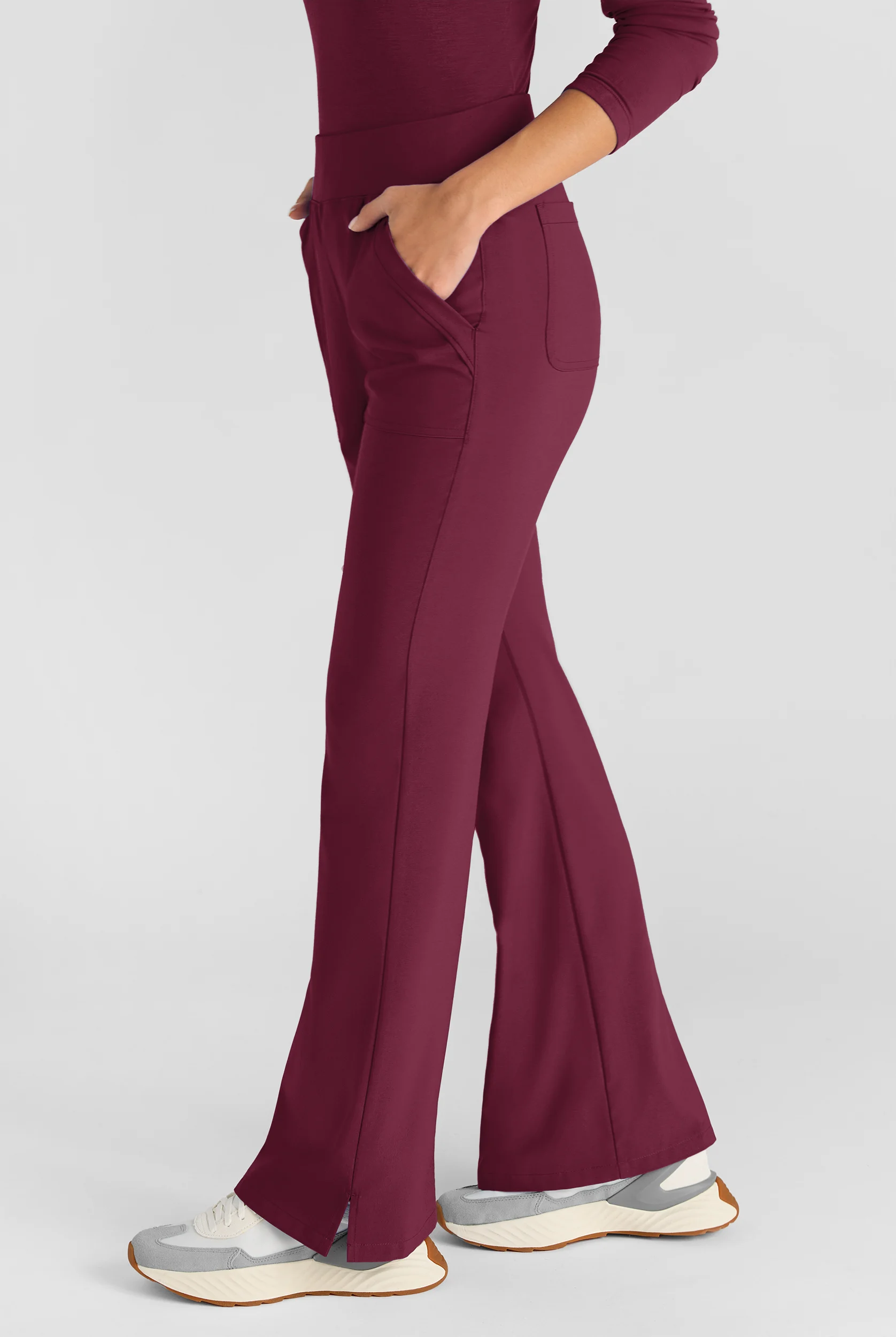 Easy STRETCH Sydney Women's Flare Leg Scrub Pants &ndash; 2-Piece Jumpsuit Bottom