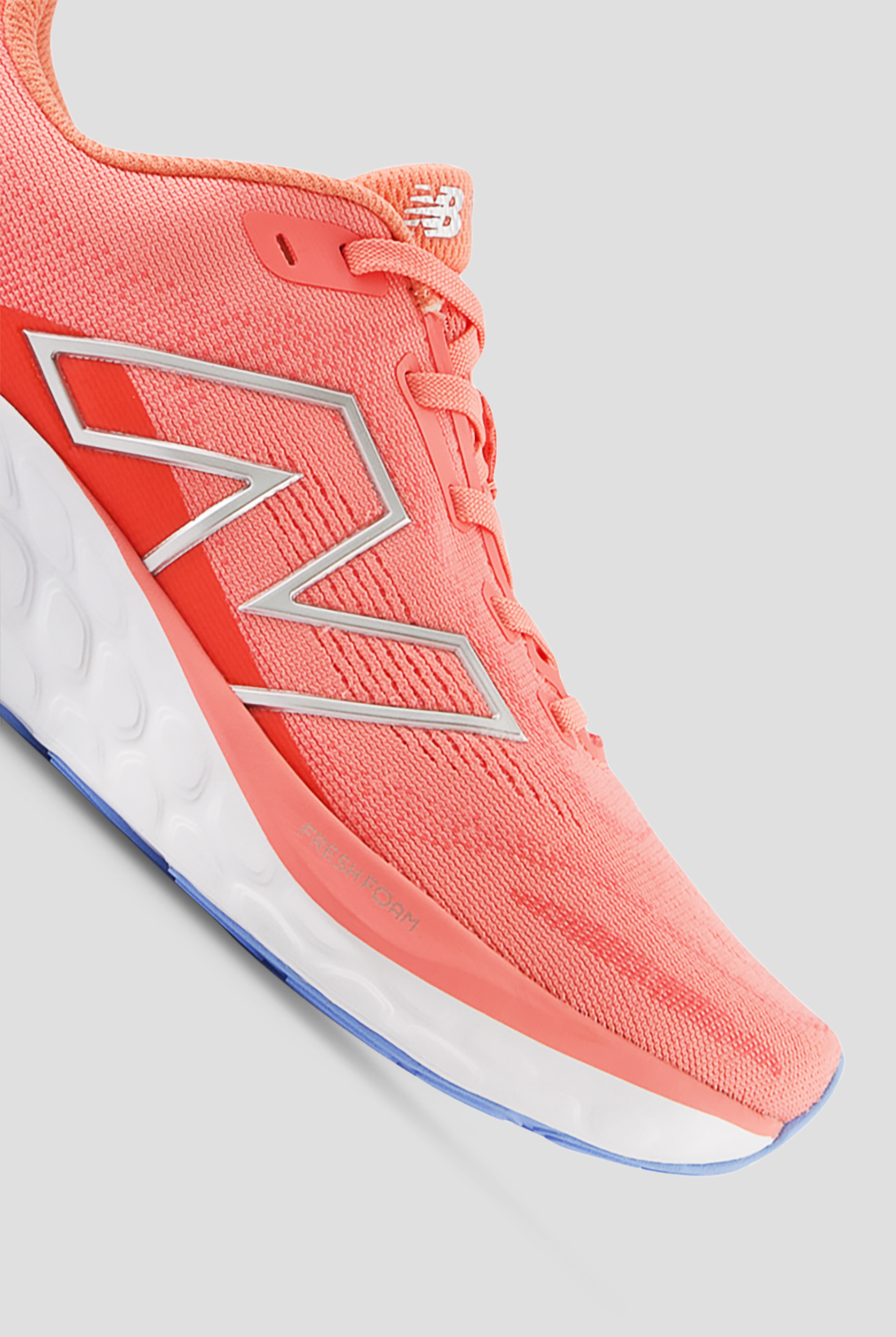 New Balance Women's Fresh Foam 680 Sunfade Red Drift Red Silver Metal Athletic Lace Up Shoes